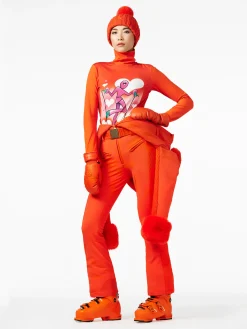 Goldbergh FEMME Long Sleeve Turtleneck Tee orange Sale