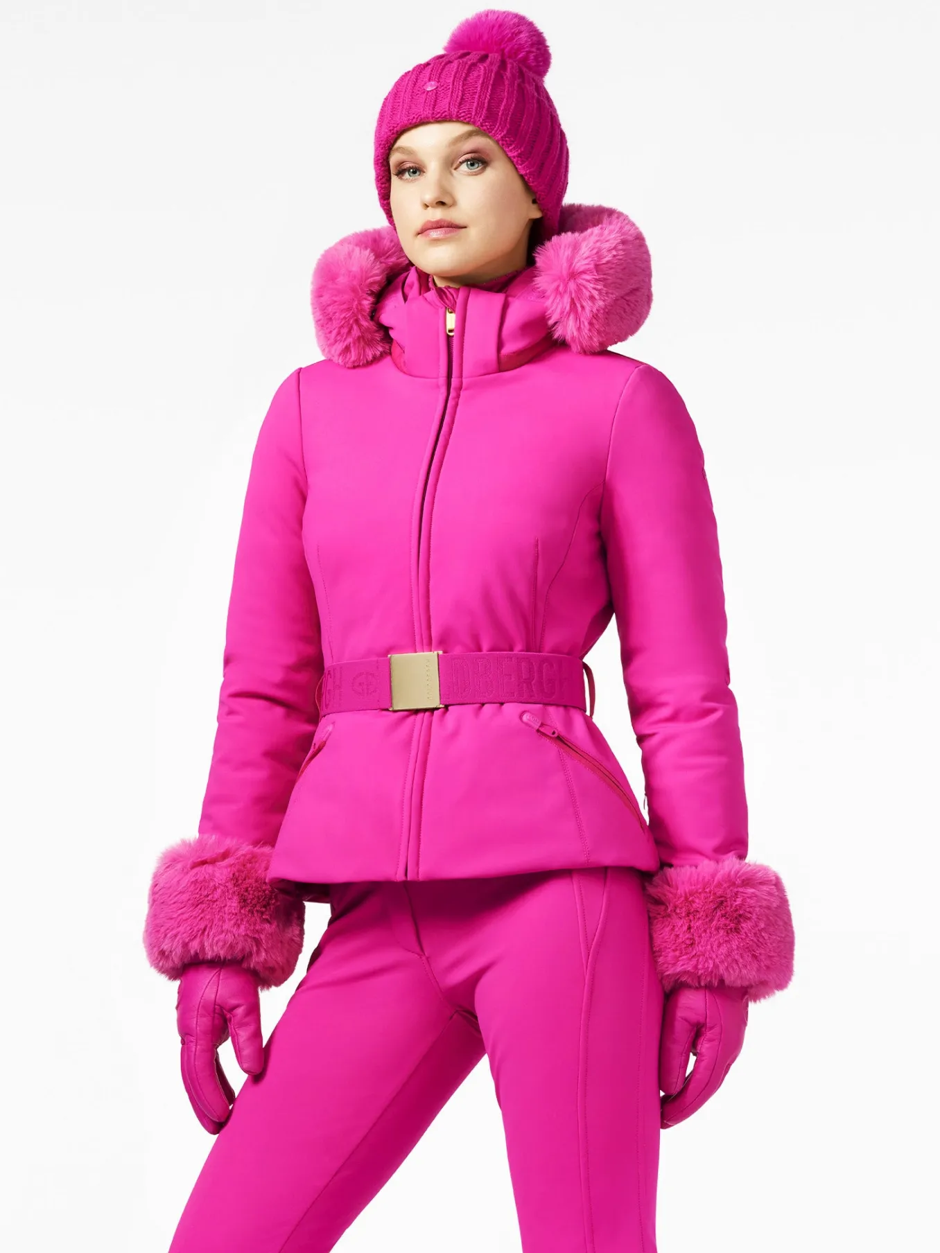 Goldbergh GISELLE FAUX BORDER Ski Jacket passion pink Sale