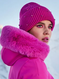 Goldbergh GISELLE FAUX BORDER Ski Jacket passion pink Sale