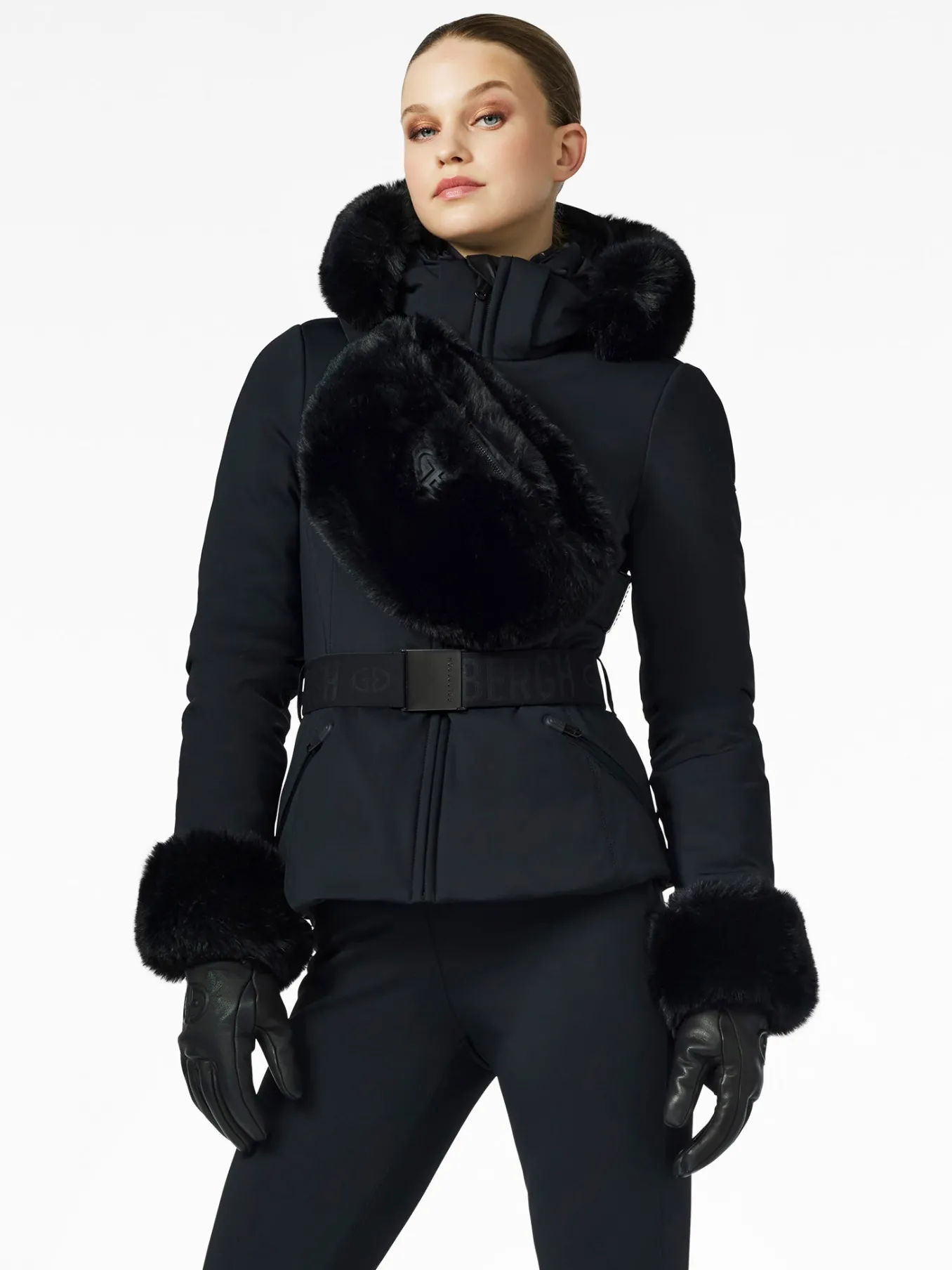 Goldbergh GISELLE FAUX BORDER Ski Jacket black Hot