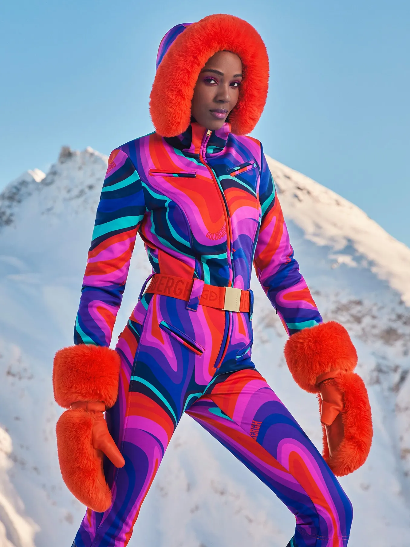 Goldbergh HILL Mittens orange Hot