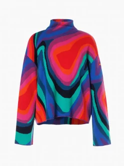 Goldbergh MARBRE Long Sleeve Knit Sweater absinthe rainbow Best