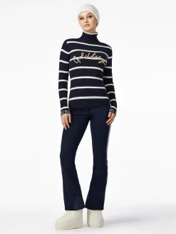 Goldbergh MIMI Long Sleeve Knit Sweater breton stripe blue/cream