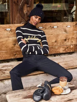 Goldbergh MIMI Long Sleeve Knit Sweater breton stripe blue/cream