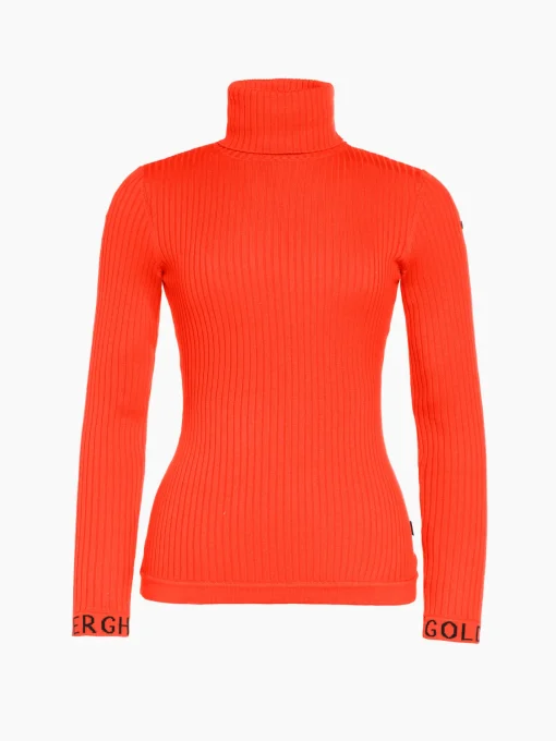 Goldbergh MIRA Long Sleeve Knit Sweater orange New