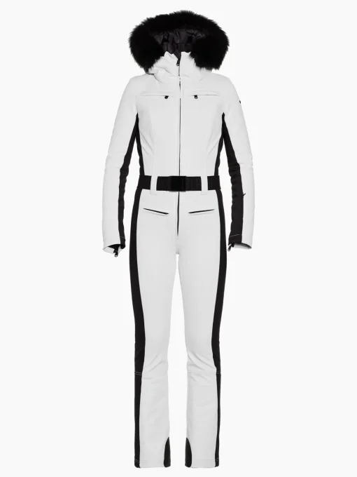 Goldbergh PARRY LONG FAUX BORDER Ski Suit white