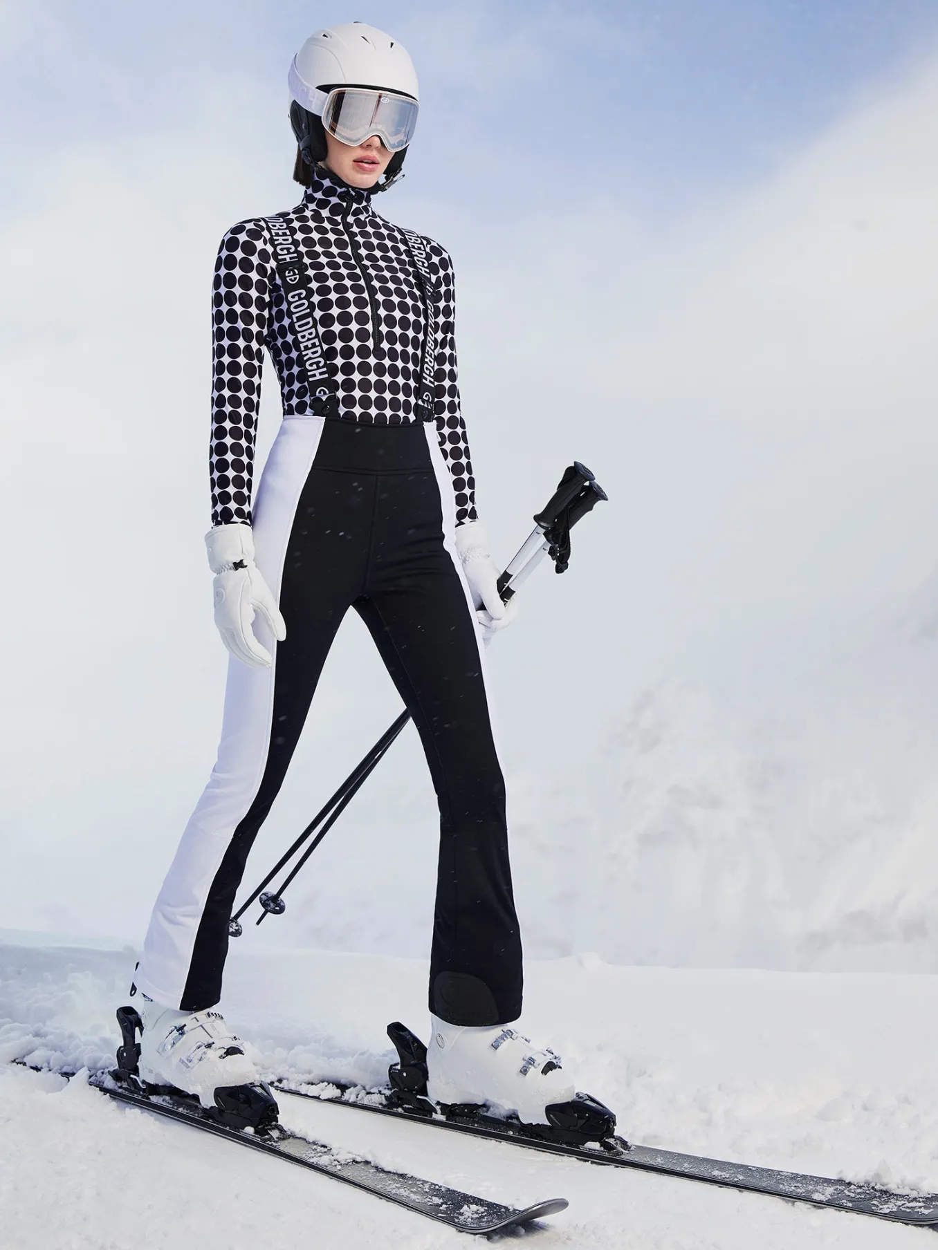 Goldbergh RETRO Ski Pants black/white Online
